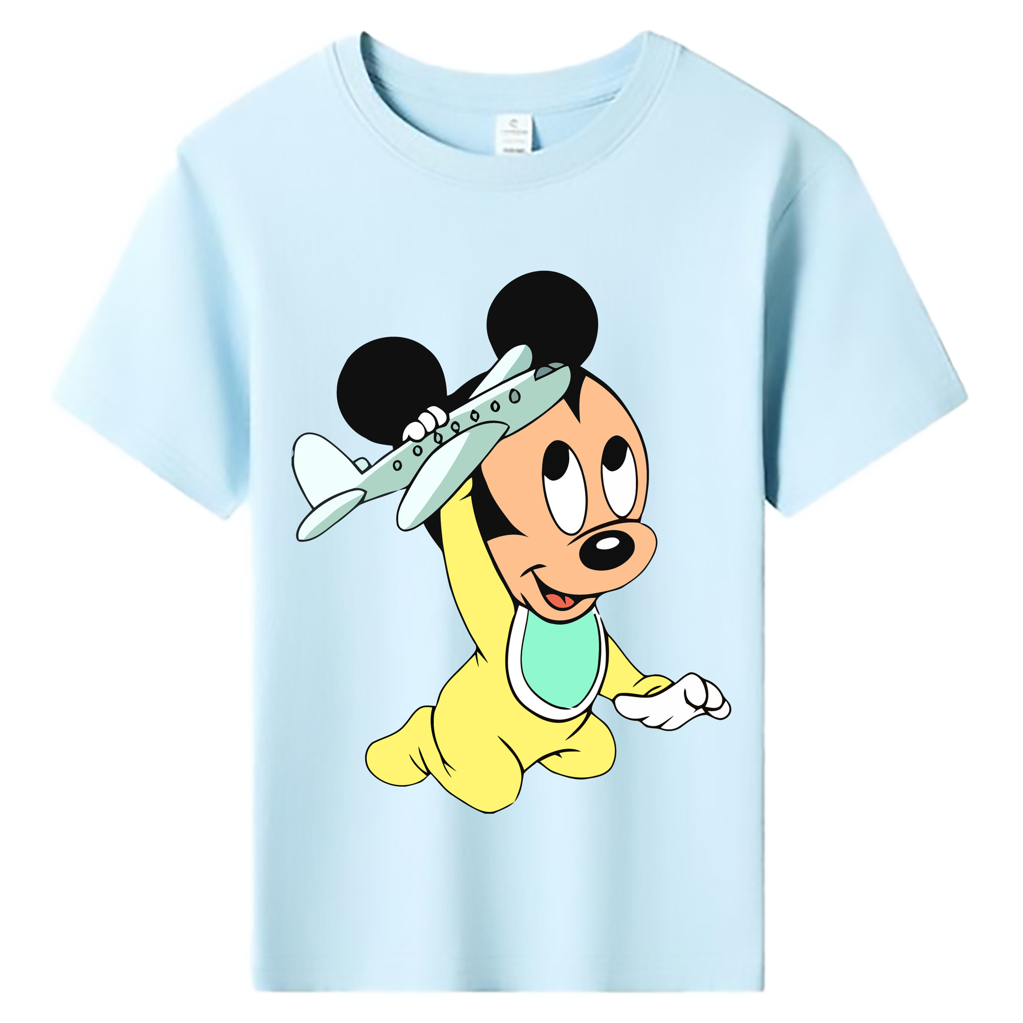 ミッキーマウス Mickey Mouse 綿100％キッズTシャツ（フロントプリント）
